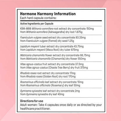 Happy Mammoth | Hormone Harmony Natural Hormonal Support for Women, Relief for Menopause, Perimenopause, Healthy Hormonal Balance, Hot Flashes | 72 Capsules.
